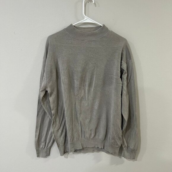 Pronto Uomo Men's Ivory Beige Silk Blend Crewneck Sweater Size Large - Picture 1 of 3